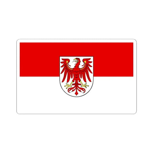 Flag of Brandenburg Germany - STICKER Vinyl Kiss-Cut Decal 2 Inch White - The Sticker Space