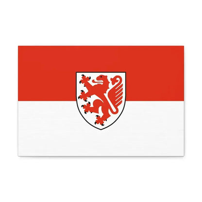 Flag of Braunschweig Germany - Canvas Wall Art 18″ x 12″ 1.25" - The Sticker Space