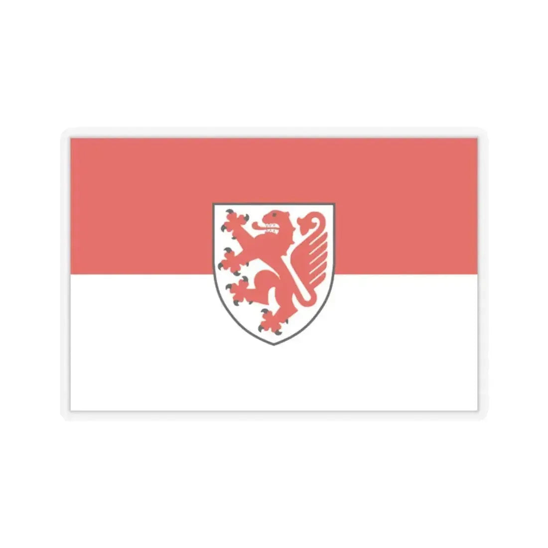 Flag of Braunschweig Germany - STICKER Vinyl Kiss-Cut Decal 2 Inch Transparent - The Sticker Space