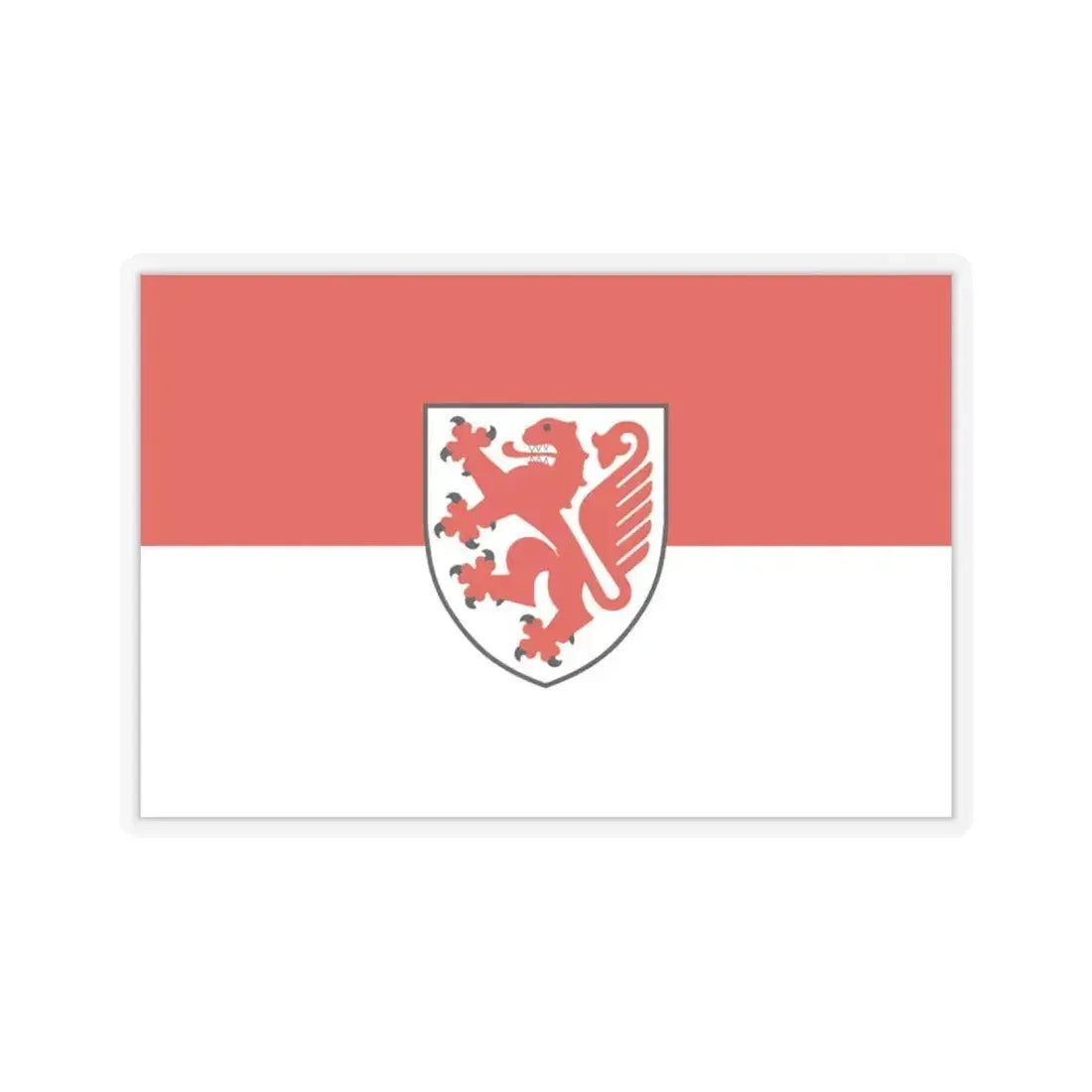 Flag of Braunschweig Germany - STICKER Vinyl Kiss-Cut Decal 3 Inch Transparent - The Sticker Space