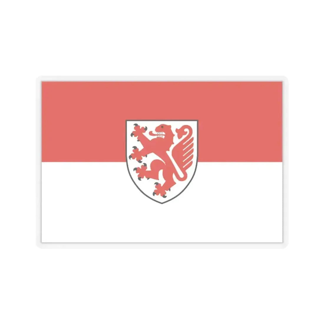 Flag of Braunschweig Germany - STICKER Vinyl Kiss-Cut Decal 4 Inch Transparent - The Sticker Space