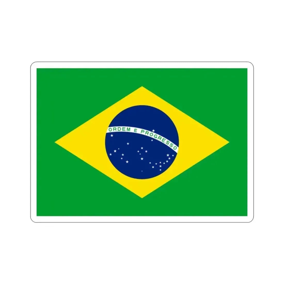 Flag of Brazil STICKER Vinyl Die-Cut Decal 2 Inch - The Sticker Space
