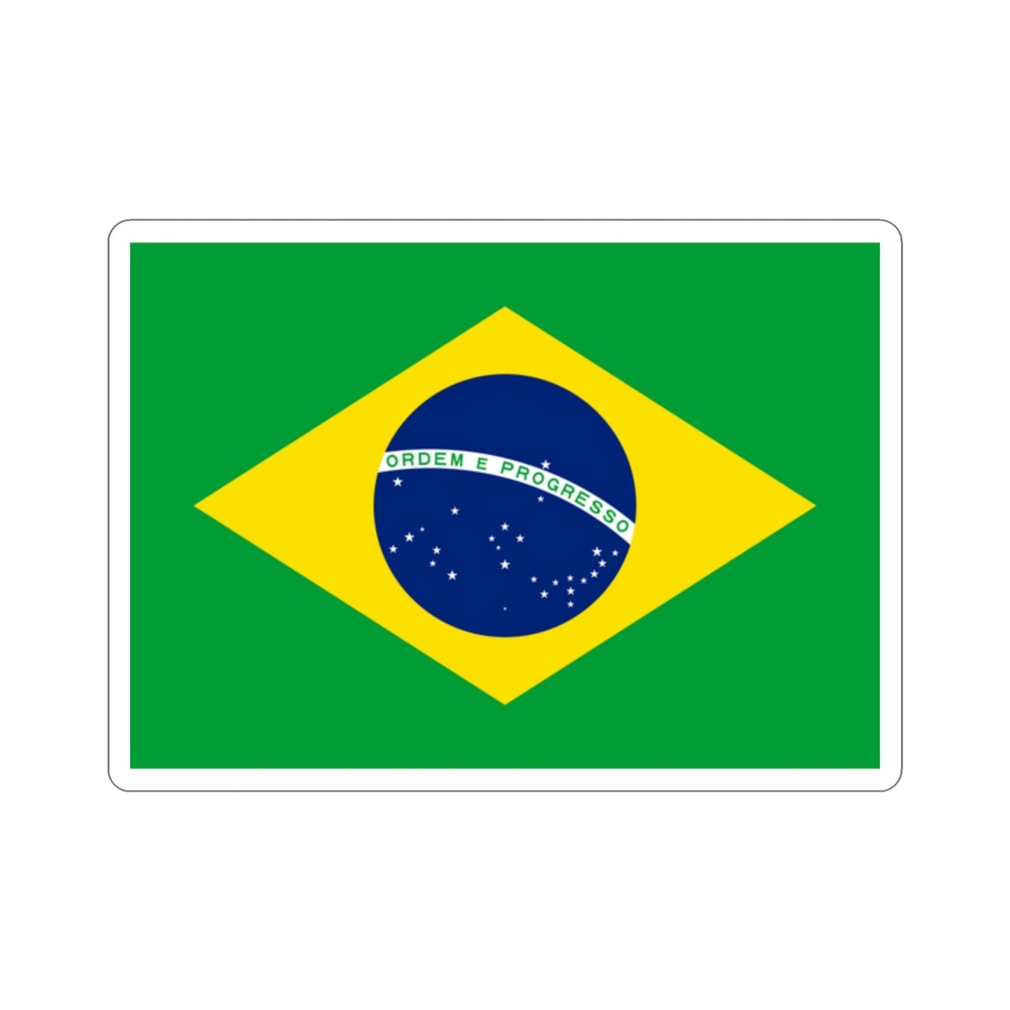 Flag of Brazil STICKER Vinyl Die-Cut Decal-2 Inch-The Sticker Space