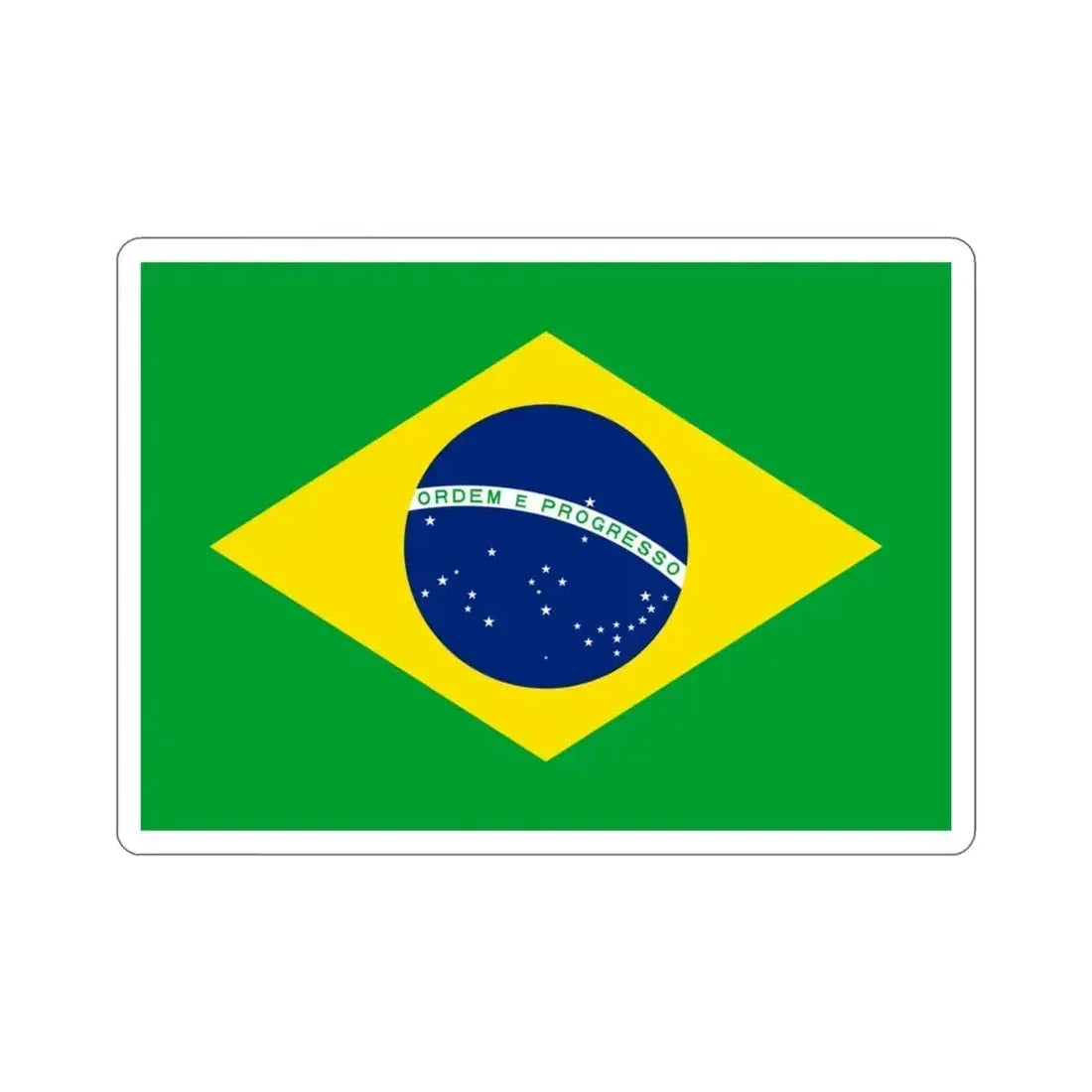 Flag of Brazil STICKER Vinyl Die-Cut Decal 3 Inch - The Sticker Space