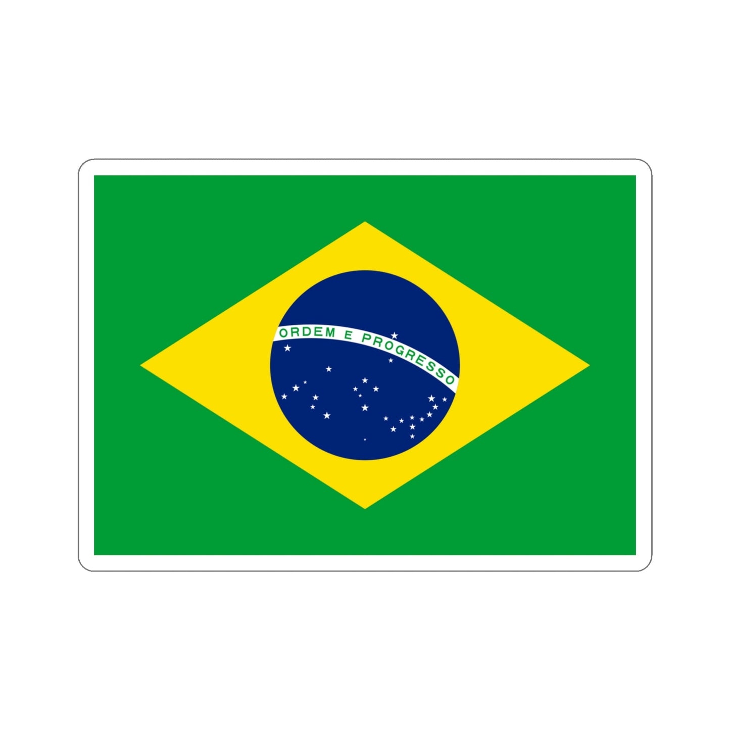 Flag of Brazil STICKER Vinyl Die-Cut Decal-4 Inch-The Sticker Space