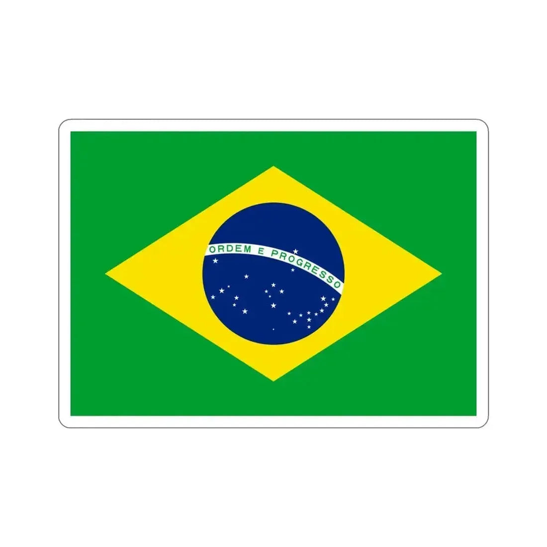 Flag of Brazil STICKER Vinyl Die-Cut Decal 5 Inch - The Sticker Space