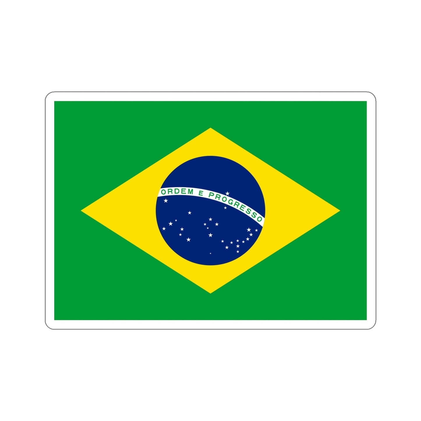 Flag of Brazil STICKER Vinyl Die-Cut Decal-6 Inch-The Sticker Space