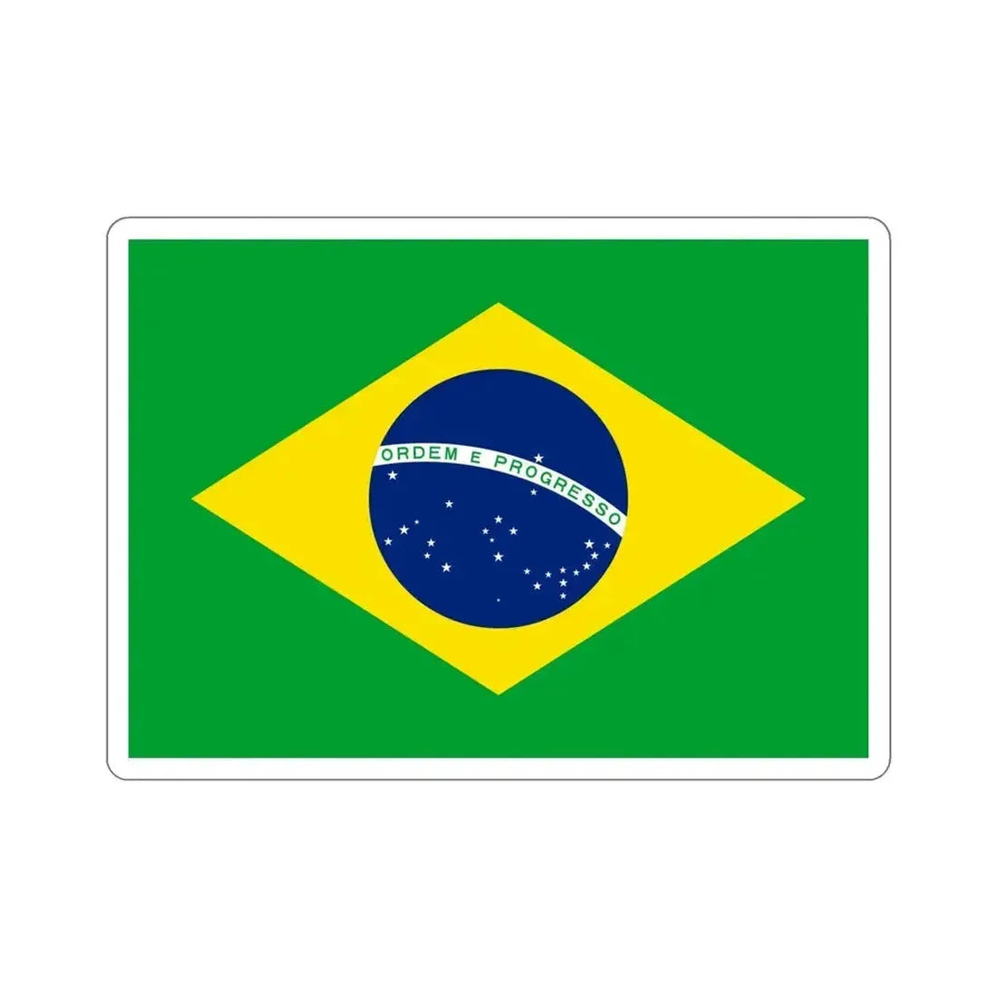 Flag of Brazil STICKER Vinyl Die-Cut Decal - The Sticker Space