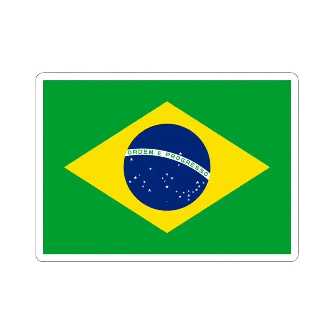 Flag of Brazil STICKER Vinyl Die-Cut Decal - The Sticker Space