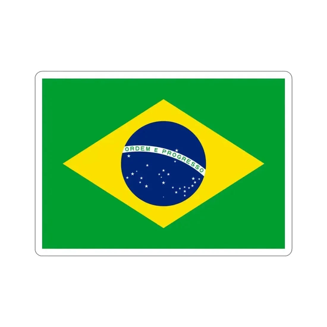 Flag of Brazil STICKER Vinyl Die-Cut Decal - The Sticker Space