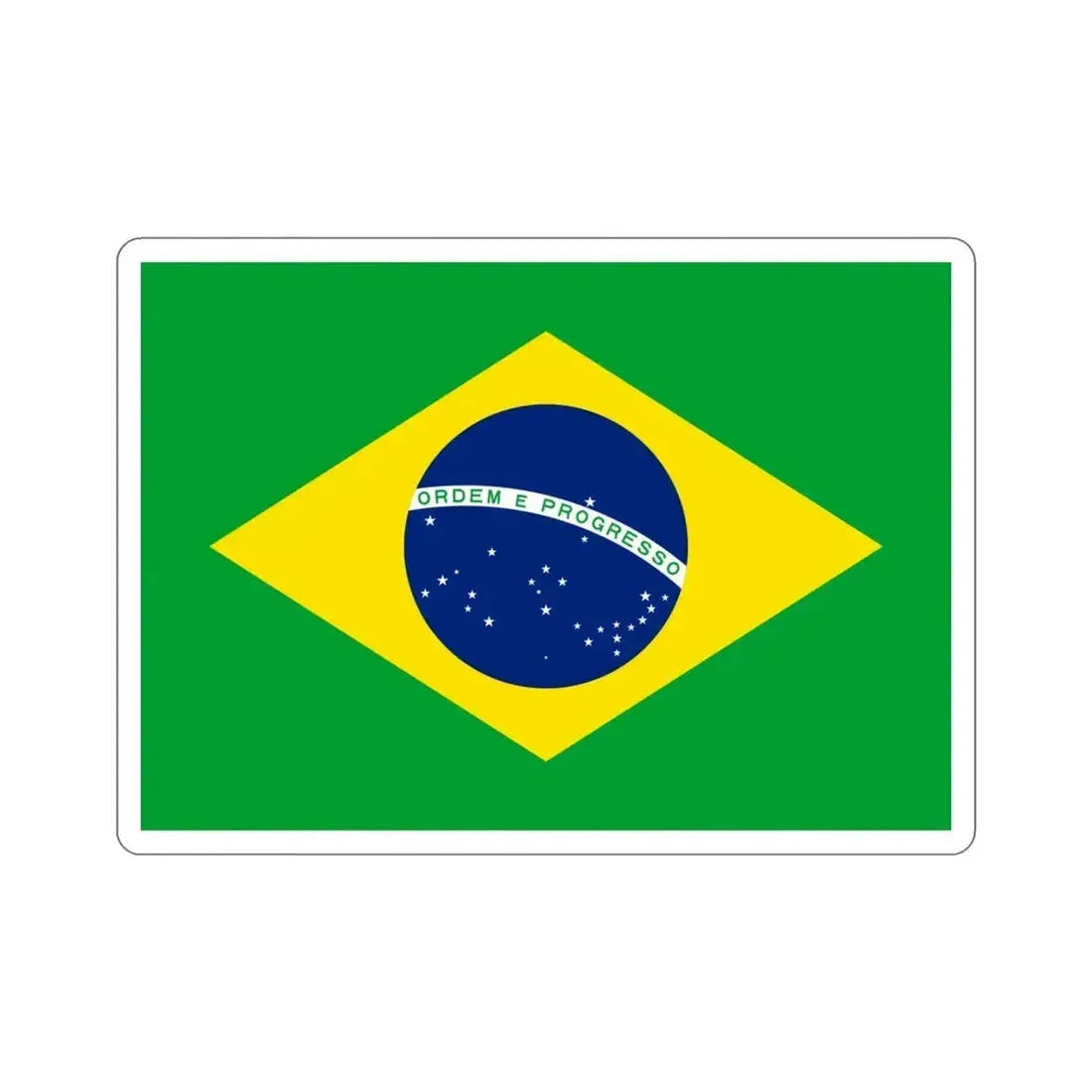 Flag of Brazil STICKER Vinyl Die-Cut Decal - The Sticker Space