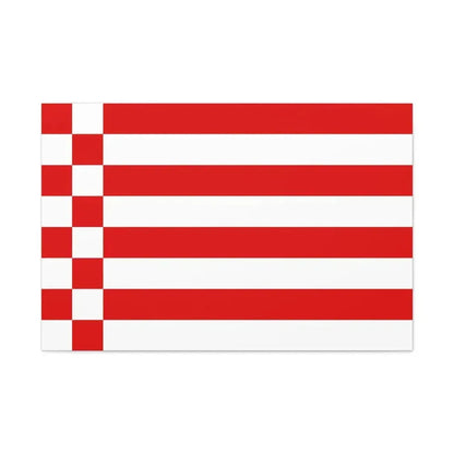 Flag of Bremen Germany - Canvas Wall Art 36" x 24" 1.25" - The Sticker Space