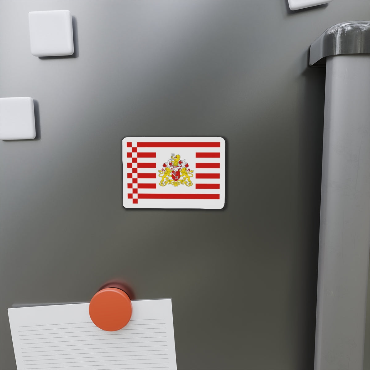 Flag of Bremen with flag arms Germany - Die-Cut Magnet-The Sticker Space