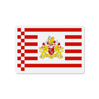 Flag of Bremen with flag arms Germany - Die-Cut Magnet-4" x 4"-The Sticker Space