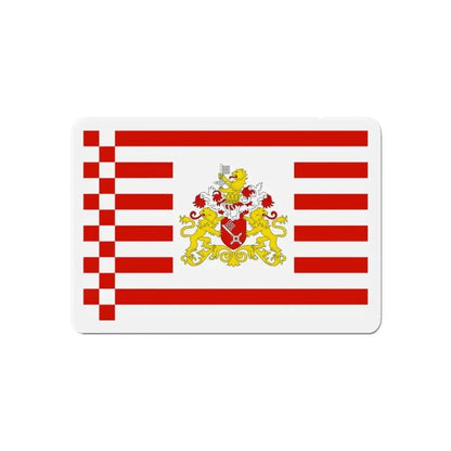 Flag of Bremen with flag arms Germany - Refrigerator Magnet - The Sticker Space