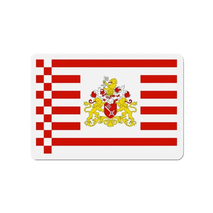 Flag of Bremen with flag arms Germany - Refrigerator Magnet - The Sticker Space