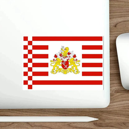 Flag of Bremen with flag arms Germany STICKER Vinyl Die-Cut Decal - The Sticker Space