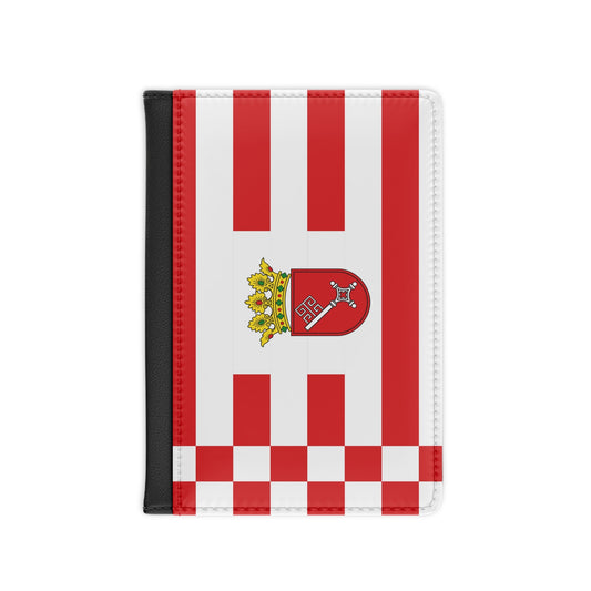 Flag of Bremen with middle arms Germany - Passport Holder-3.9" x 5.8"-The Sticker Space