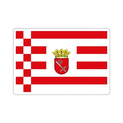 Flag of Bremen with middle arms Germany STICKER Vinyl Die-Cut Decal 5 Inch - The Sticker Space