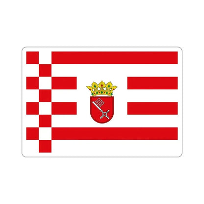 Flag of Bremen with middle arms Germany STICKER Vinyl Die-Cut Decal - The Sticker Space