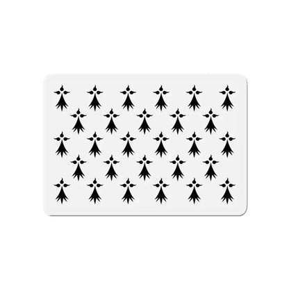 Flag of Bretagne 3 France - Refrigerator Magnet 4 Inch - The Sticker Space