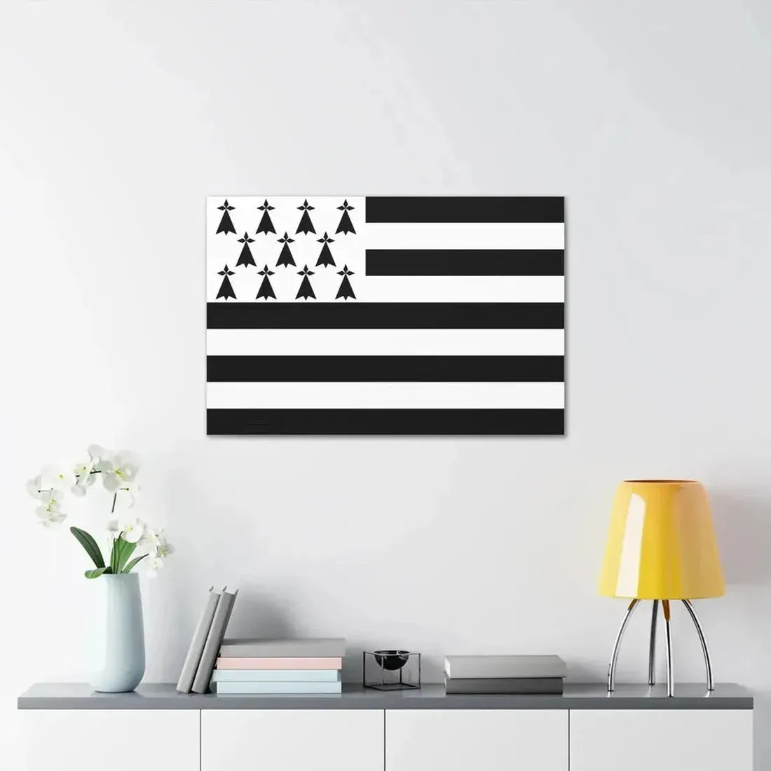 Flag of Bretagne France - Canvas Wall Art - The Sticker Space