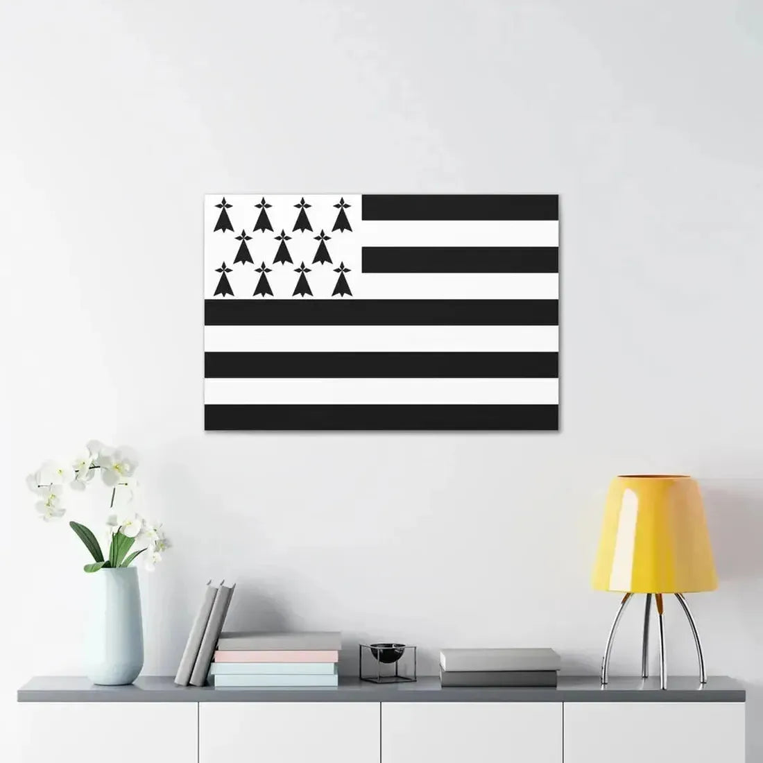 Flag of Bretagne France - Canvas Wall Art - The Sticker Space