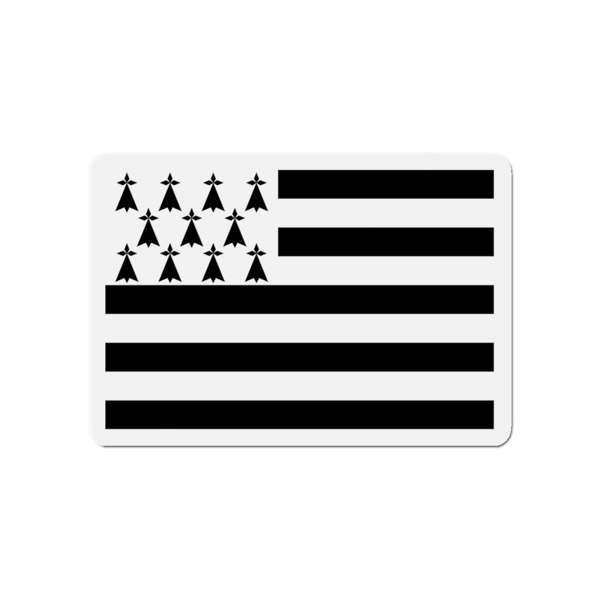 Flag of Bretagne France - Die-Cut Magnet-4" x 4"-The Sticker Space