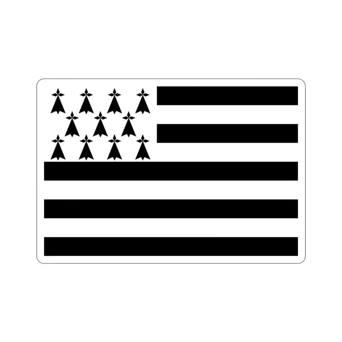 Flag of Bretagne France STICKER Vinyl Die-Cut Decal 3 Inch - The Sticker Space