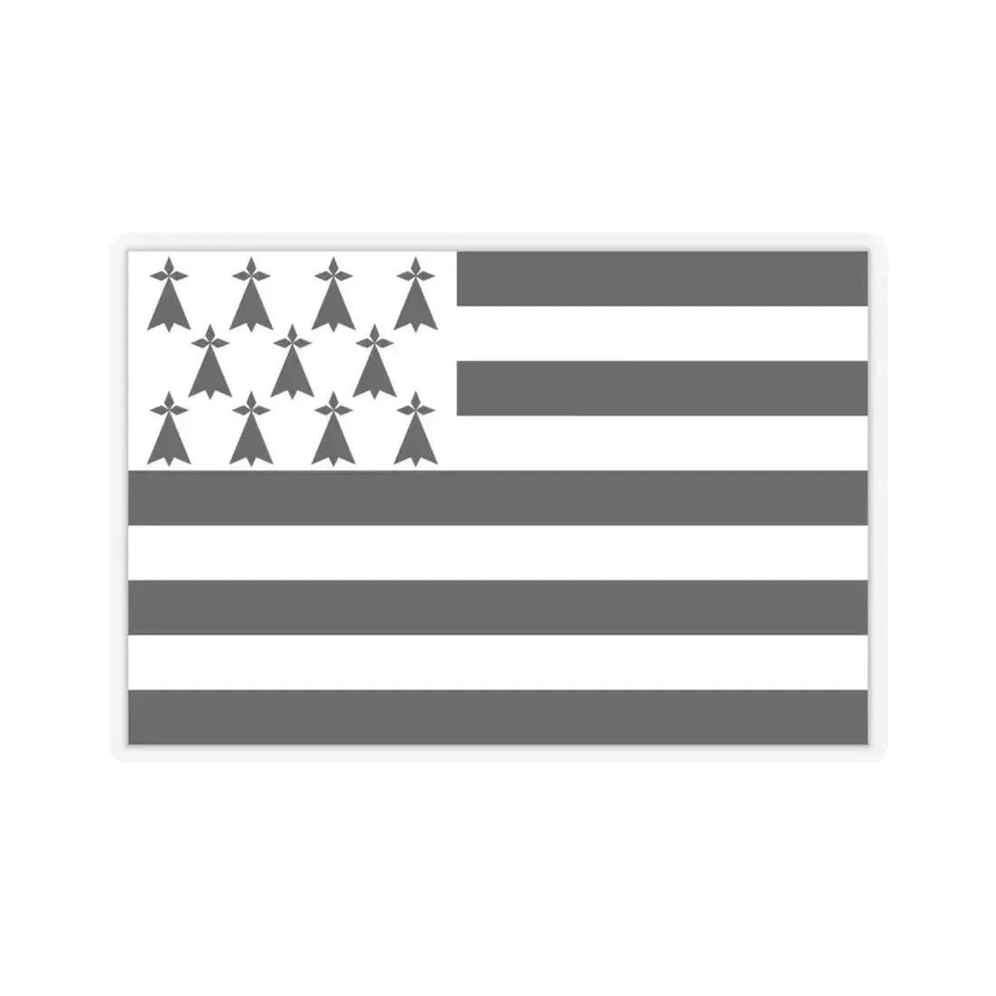 Flag of Bretagne France - STICKER Vinyl Kiss-Cut Decal 6 Inch Transparent - The Sticker Space