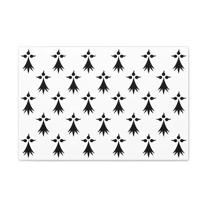 Flag of Bretagne3 France - Canvas Wall Art 24″ x 16″ 1.25" - The Sticker Space