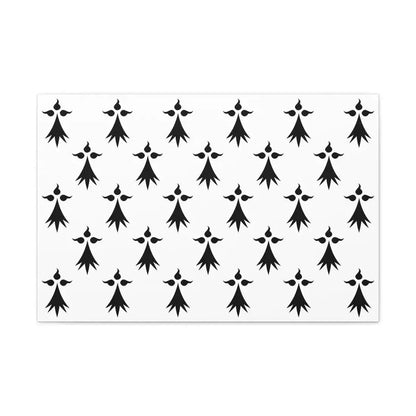 Flag of Bretagne3 France - Canvas Wall Art 30" x 20" 1.25" - The Sticker Space