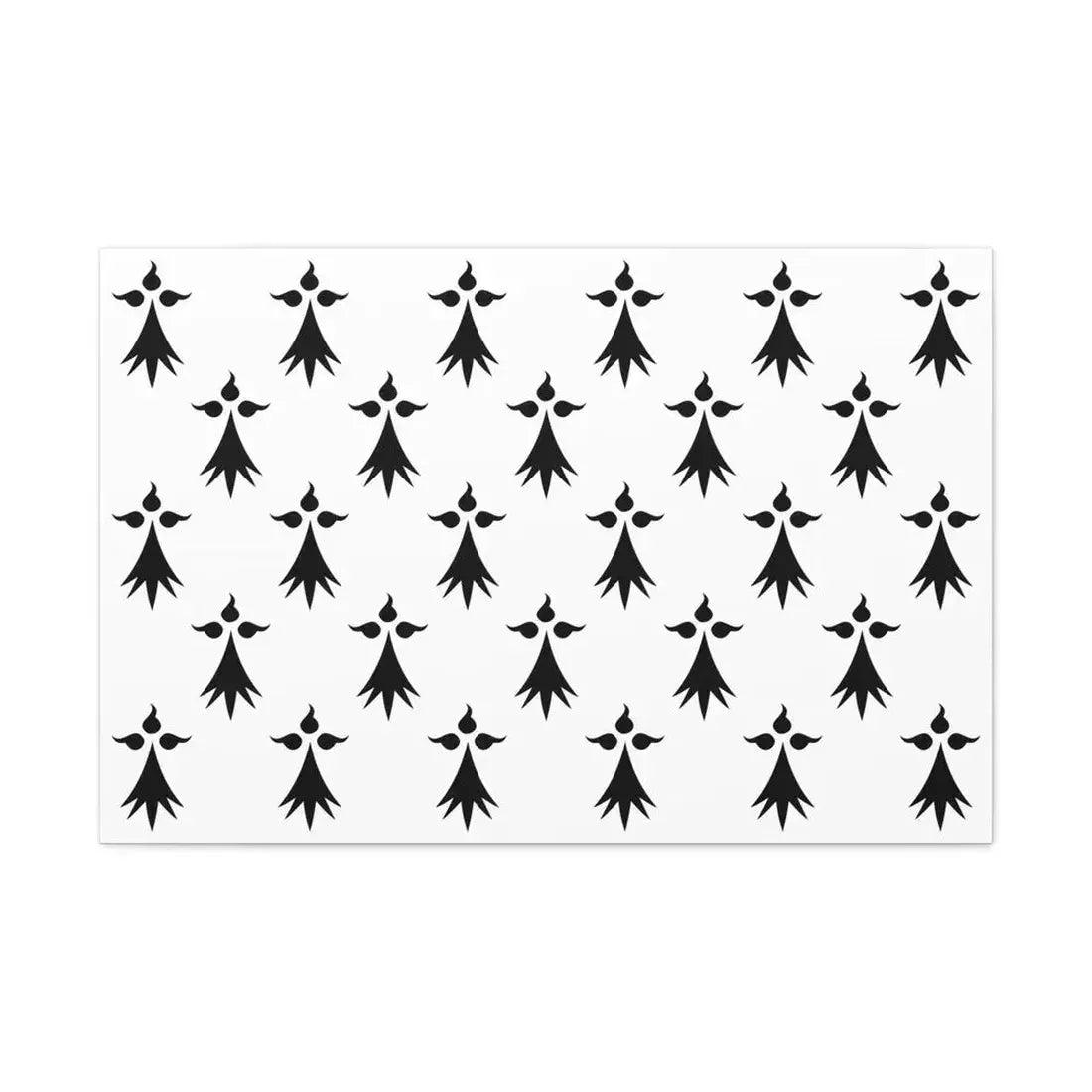 Flag of Bretagne3 France - Canvas Wall Art 36" x 24" 1.25" - The Sticker Space