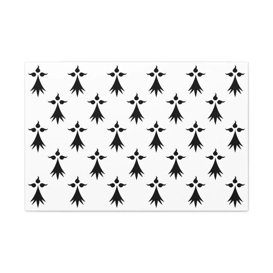 Flag of Bretagne3 France - Canvas Wall Art 36" x 24" 1.25" - The Sticker Space