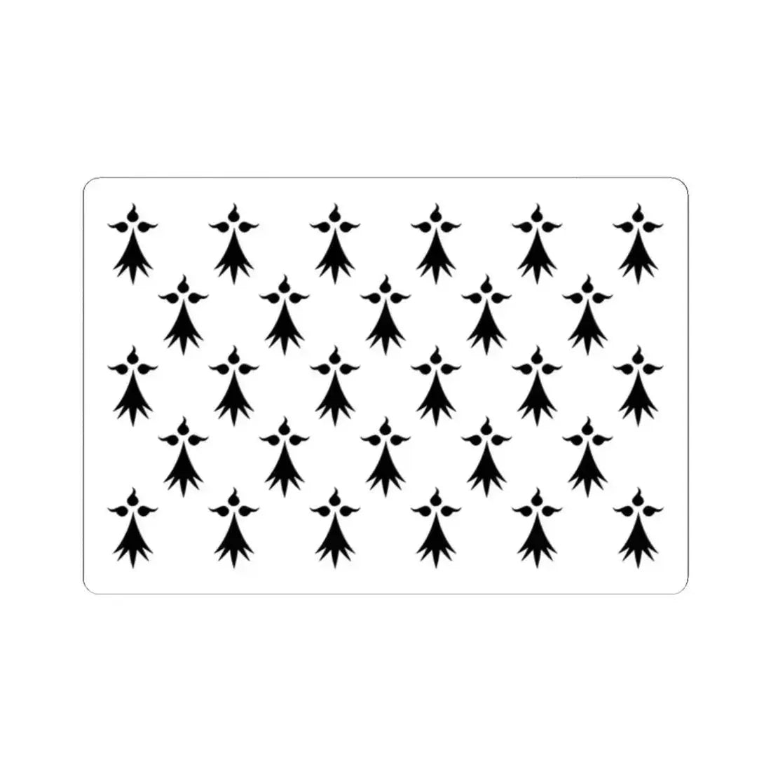 Flag of Bretagne3 France - STICKER Vinyl Kiss-Cut Decal 2 Inch White - The Sticker Space