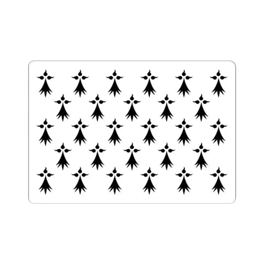 Flag of Bretagne3 France - STICKER Vinyl Kiss-Cut Decal 2 Inch White - The Sticker Space