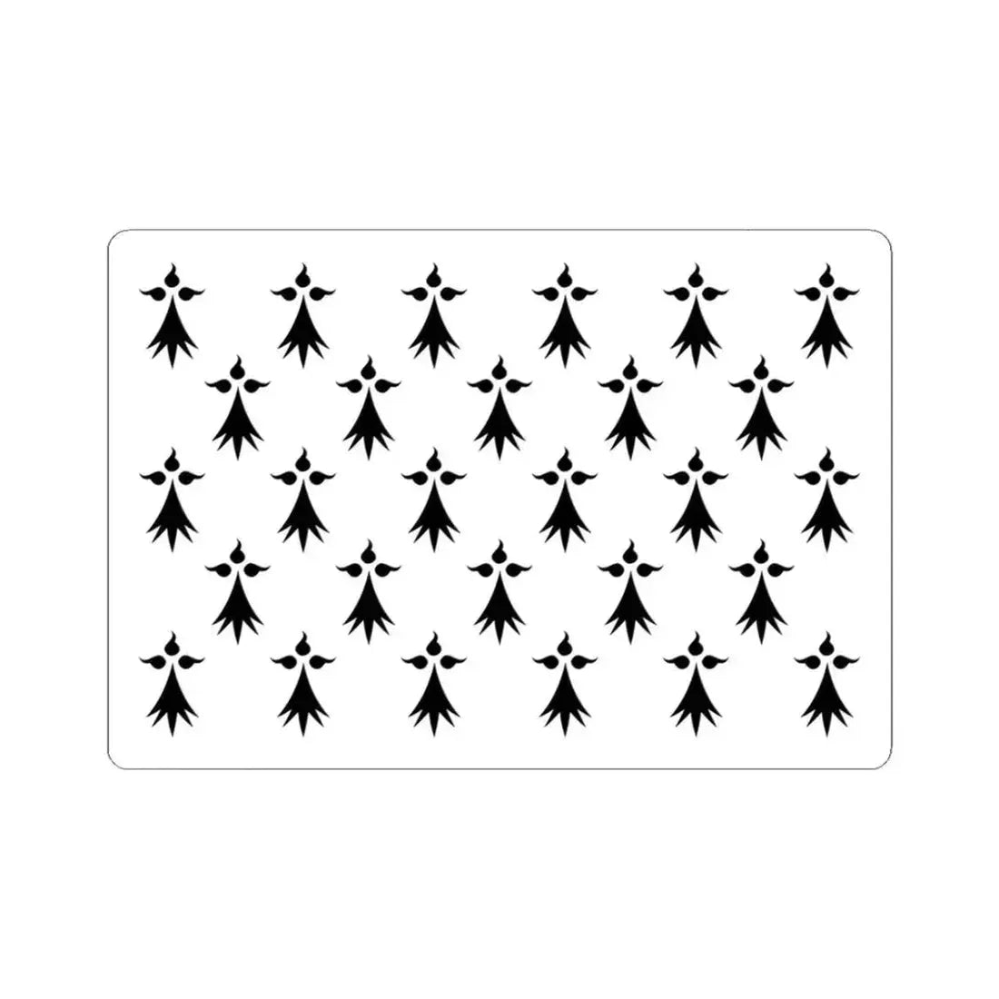 Flag of Bretagne3 France - STICKER Vinyl Kiss-Cut Decal 3 Inch White - The Sticker Space