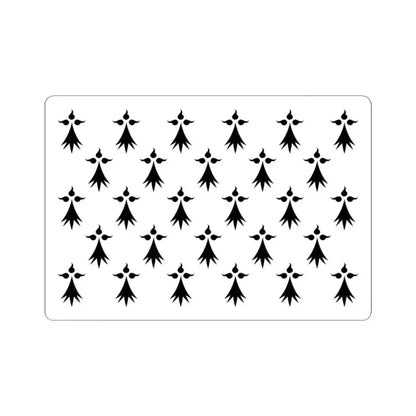 Flag of Bretagne3 France - STICKER Vinyl Kiss-Cut Decal 3 Inch White - The Sticker Space