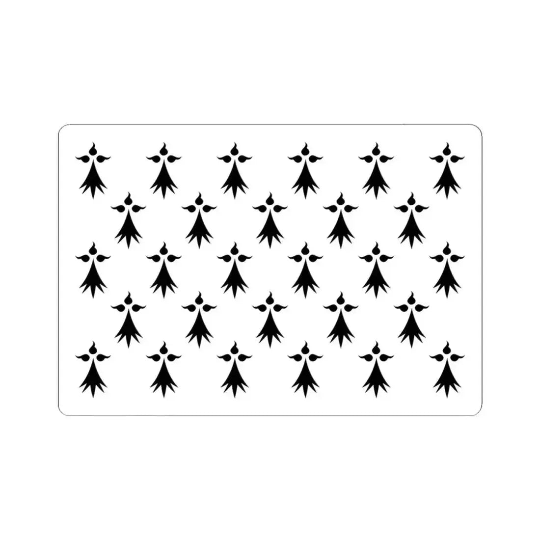 Flag of Bretagne3 France - STICKER Vinyl Kiss-Cut Decal 4 Inch White - The Sticker Space