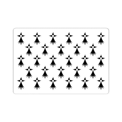 Flag of Bretagne3 France - STICKER Vinyl Kiss-Cut Decal 4 Inch White - The Sticker Space