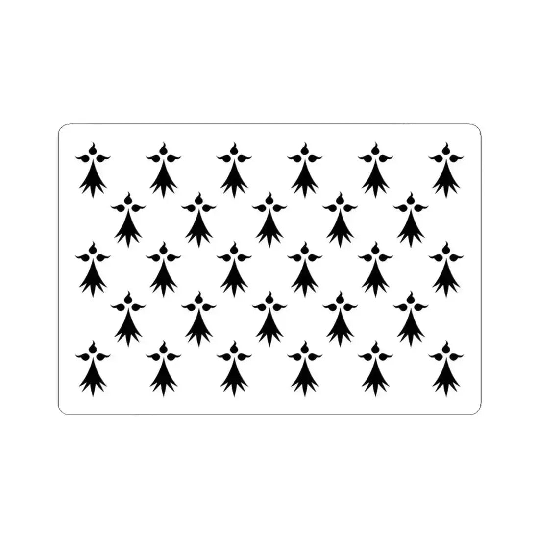 Flag of Bretagne3 France - STICKER Vinyl Kiss-Cut Decal 6 Inch White - The Sticker Space