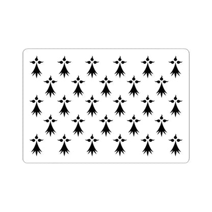 Flag of Bretagne3 France - STICKER Vinyl Kiss-Cut Decal 6 Inch White - The Sticker Space