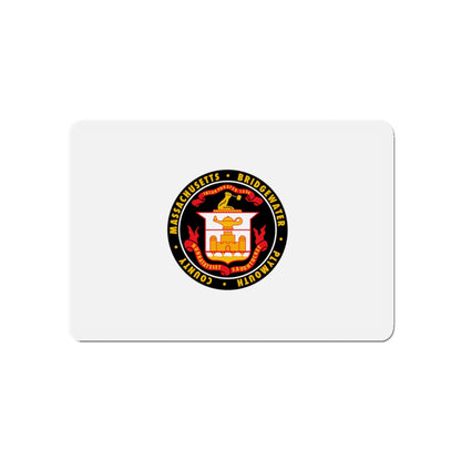 Flag of Bridgewater Massachusetts - Die-Cut Magnet-4" x 4"-The Sticker Space