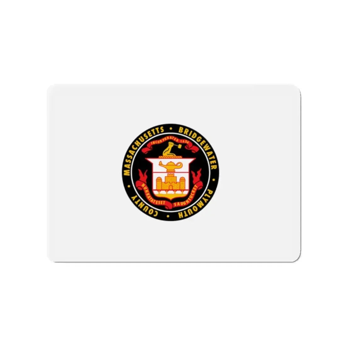 Flag of Bridgewater Massachusetts - Refrigerator Magnet 2 Inch - The Sticker Space