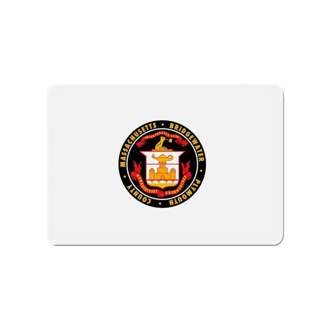 Flag of Bridgewater Massachusetts - Refrigerator Magnet 3 Inch - The Sticker Space