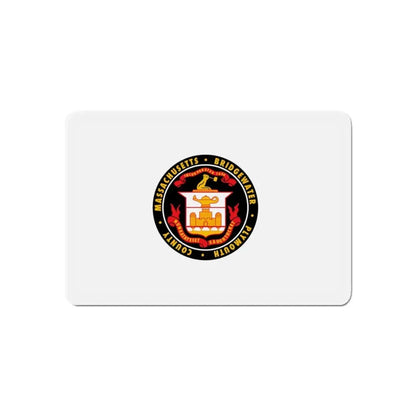 Flag of Bridgewater Massachusetts - Refrigerator Magnet 6 Inch - The Sticker Space