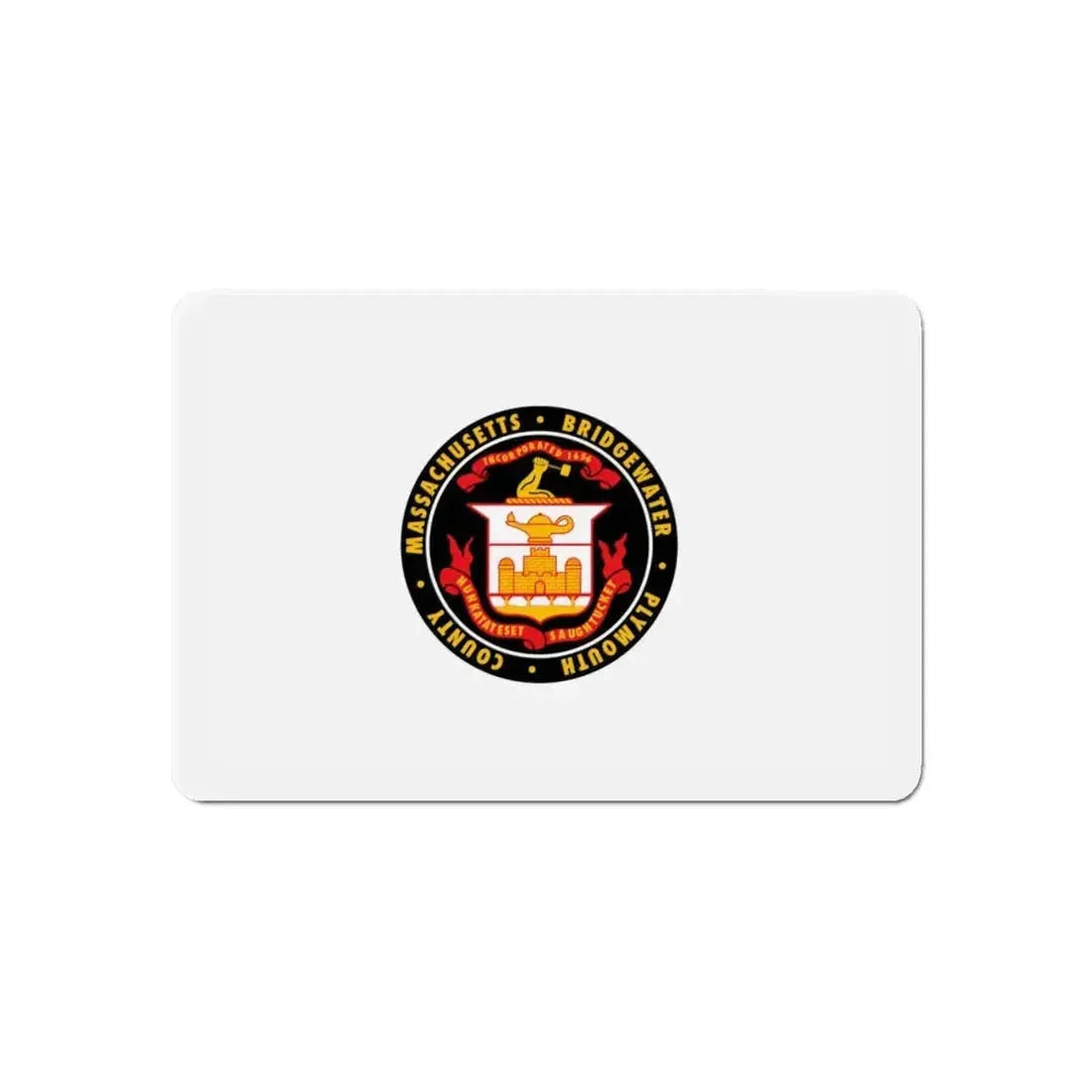 Flag of Bridgewater Massachusetts - Refrigerator Magnet - The Sticker Space
