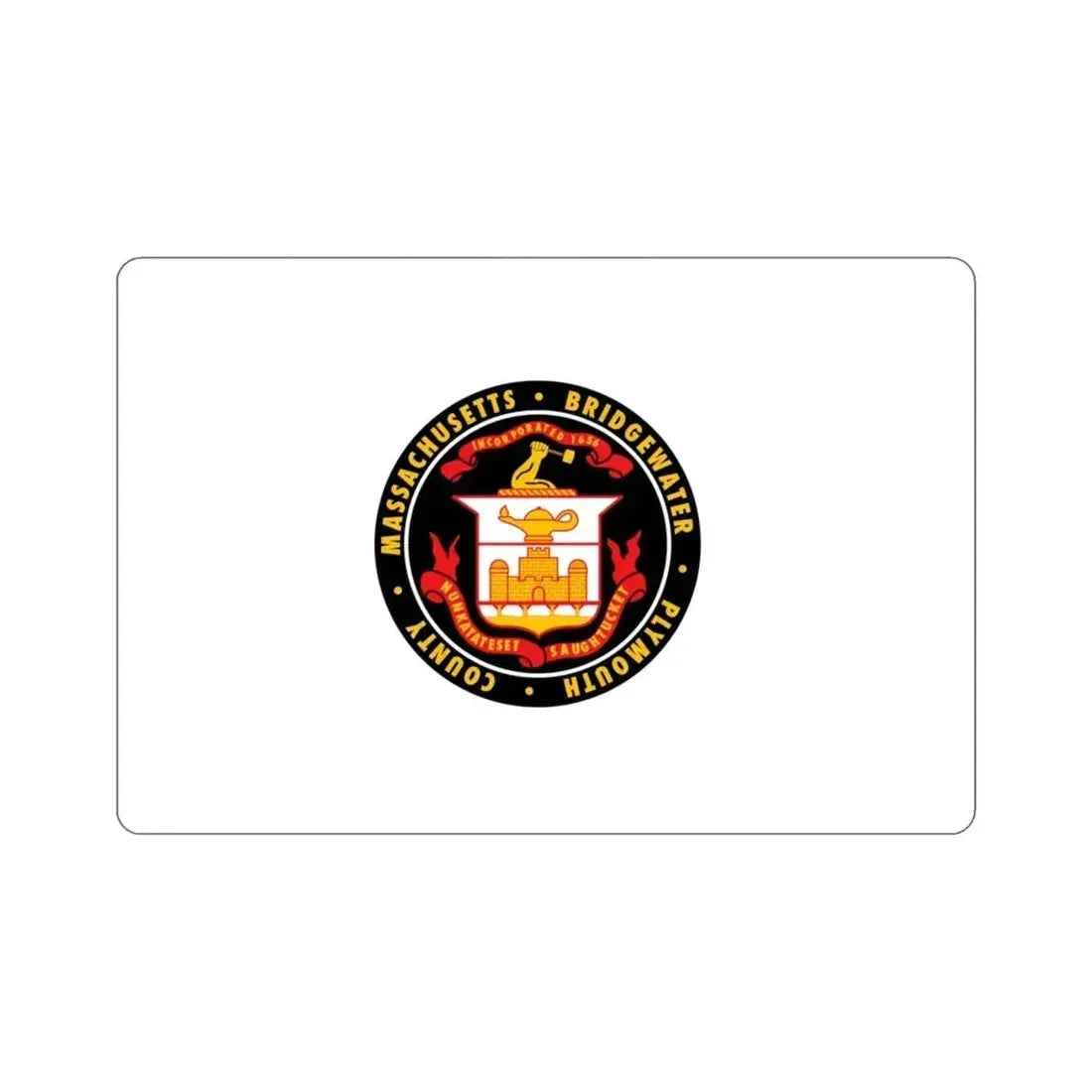 Flag of Bridgewater Massachusetts USA STICKER Vinyl Die-Cut Decal - The Sticker Space