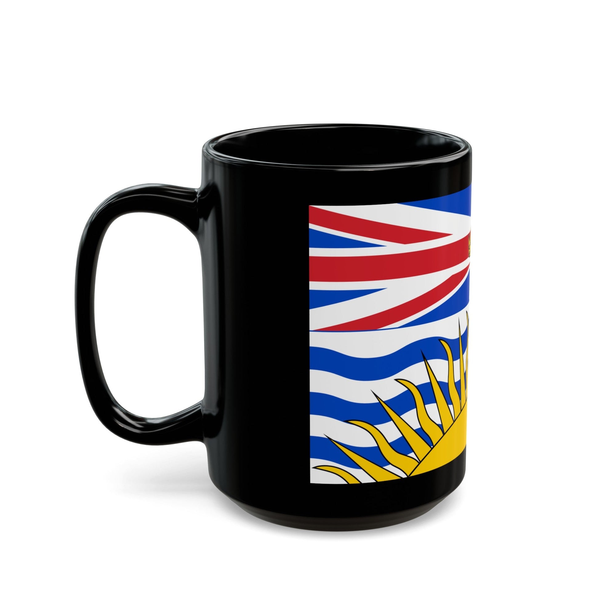 Flag of British Columbia Canada - Black Coffee Mug-The Sticker Space