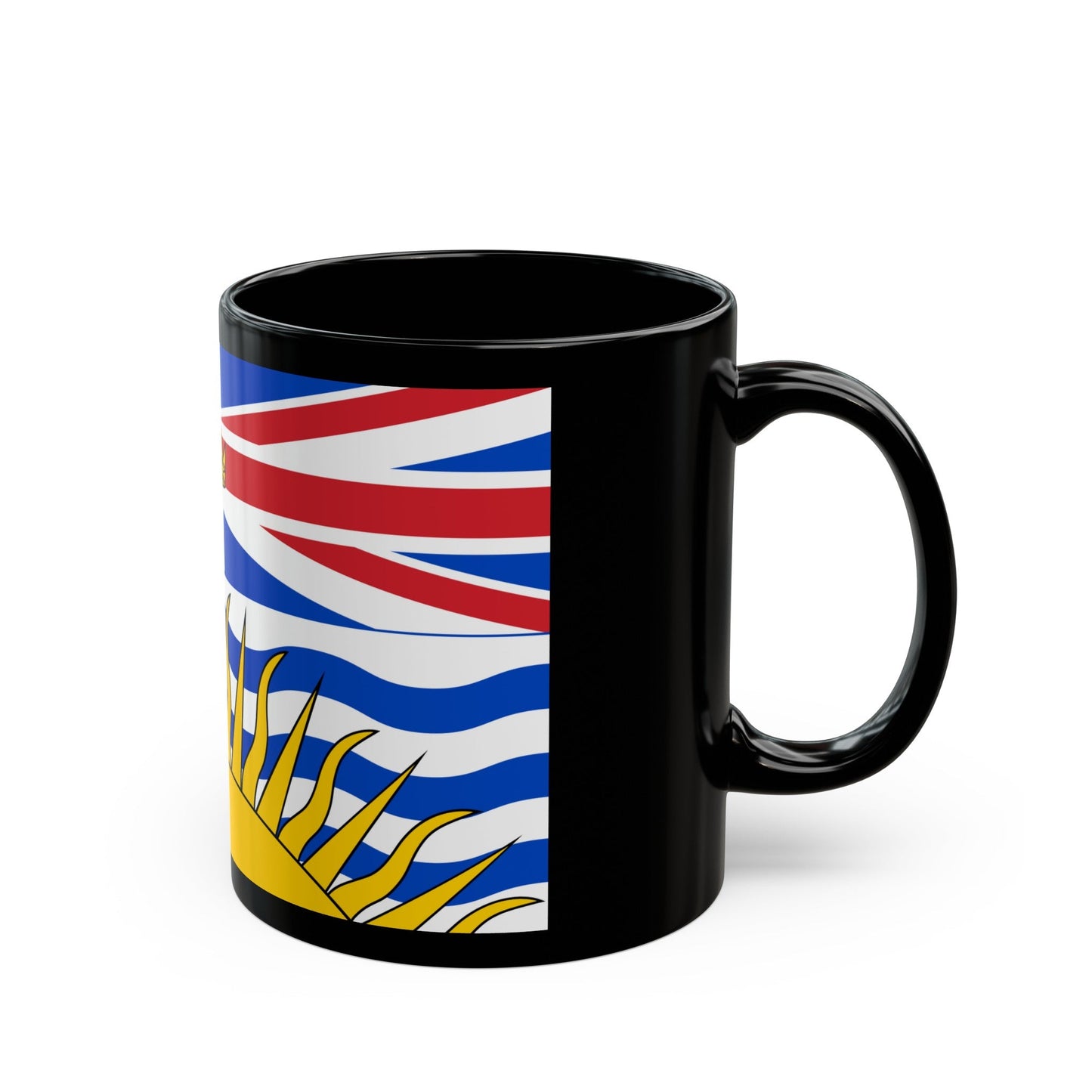 Flag of British Columbia Canada - Black Coffee Mug-The Sticker Space